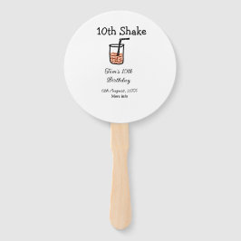 10e shake 10e gelukkige verjaardag milkshake krabb handwaaier