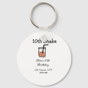 10e shake 10e gelukkige verjaardag milkshake krabb sleutelhanger