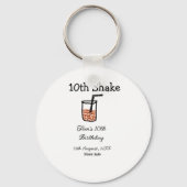 10e shake 10e gelukkige verjaardag milkshake krabb sleutelhanger (Achterkant)