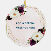 10e Silver Wedding Jubileum Keepasje Keramisch Ornament (Achterkant)