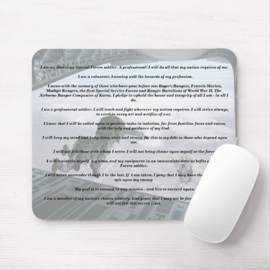 10e Special Forces Creed veteranen Mousepad Muismat (Met muis)