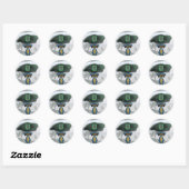 10e Special forces Groene Baretten veteranen flash Ronde Sticker (Vel)