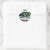 10e Special Forces groene baretten veteranen Stick Ronde Sticker (Tas)