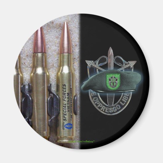 10e Special Forces Groep Groene Baretten SF SFG Magneet (Voorkant)