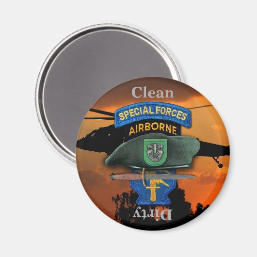 10e Special Forces Groep Groene Baretten SFG SF Ve Magneet (Voorkant / Achterkant)