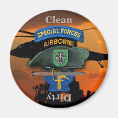 10e Special Forces Groep Groene Baretten SFG SF Ve Magneet (Voorkant)