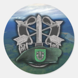 10e Special Forces groep Groene Baretten zoon Stic Ronde Sticker