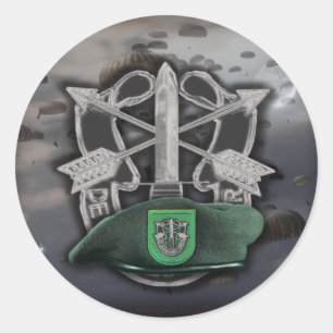 10e Special Forces groep Groene Baretten zoon Stic Ronde Sticker