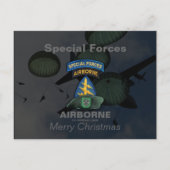 10e Special Forces SFG Green Barets Feestdagenkaart (Voorkant)