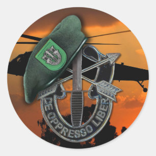 10e speciale troepenmacht Green Berets SF veterane Ronde Sticker