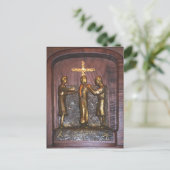 10e station van het kruis briefkaart (Staand voorkant)