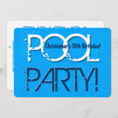 10e Tien Verjaardag Pool Party Save the Date P02Z Kaart (Voorkant / Achterkant)