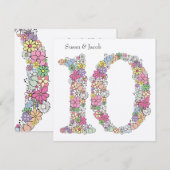 10e Tiende Trouwdag Uitnodiging Op Maat (Voorkant / Achterkant)