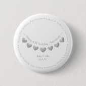10e tin/aluminium bruiloft Jubileum Ronde Button 5,7 Cm (Voorkant)