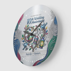 10e tin aluminium huwelijksjubileum We Doen Het No Grote Klok