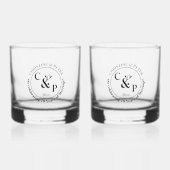 10e Tin Bruiloft Jubileum Whisky Glas (Voorkant)