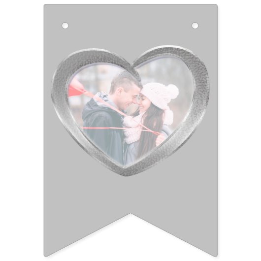 10e tin bruiloft verjaardag gepersonaliseerde foto vlaggetjes (Tweede vlag)