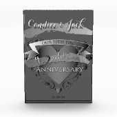 10e Tin Wedding Jubileum 3D Heart Honor Fotoblokken (Voorkant)