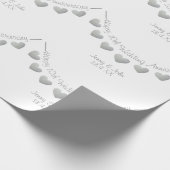 10e Tin Wedding Jubileum met witte streep Cadeaupapier (Hoek)