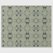 10e Tin Wedding Jubileum Roos Harten Cadeaupapier (Vlak)