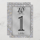 10e tinnen en diamanten jubileum tafelnummer (Voorkant / Achterkant)
