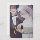 10e trouwdag & foto uitnodiging (Voorkant)