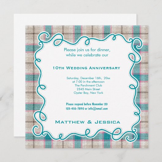 10e trouwdag kaart (Voorkant / Achterkant)