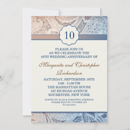 10e trouwdag mooie uitnodigingen (Achterkant)