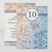 10e trouwdag mooie uitnodigingen (Voorkant / Achterkant)