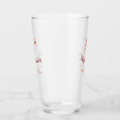 10e trouwdag perzik pastel naam retro b glas (Rechts)
