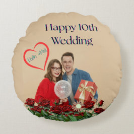 10e trouwdag rond kussen