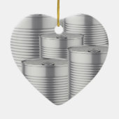 10e trouwdag, Tin Huwelijk Keramisch Ornament (Achterkant)