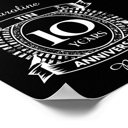 10e trouwdag tin poster (Hoek)