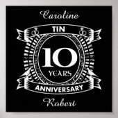 10e trouwdag tin poster (Voorkant)