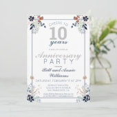 10e trouwdag Verjaardagsfeest voor 10 jaar Kaart (Staand voorkant)