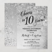 10e trouwdag zilver kaart (Voorkant / Achterkant)