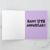 10E TROUWVERJAARDAG FELICITATIE GROTE KAART (Binnen)