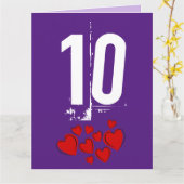 10E TROUWVERJAARDAG FELICITATIE GROTE KAART (Gele Bloem)