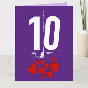 10E TROUWVERJAARDAG FELICITATIE GROTE KAART