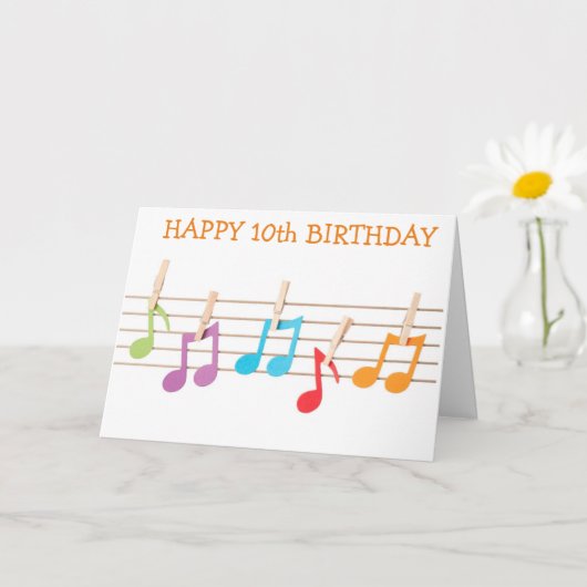 **10e TWEEDE MAANDAG** MUZIEKTEKENS BIRTHDAY WISHT Kaart (Kleine Plant)