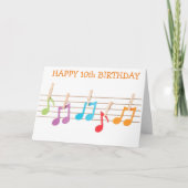 **10e TWEEDE MAANDAG** MUZIEKTEKENS BIRTHDAY WISHT Kaart (Voorkant)