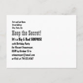 10e TWEEN Surprise Verjaardag Save the Date A01 Aankondigingskaart (Achterkant)