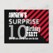 10e TWEEN Surprise Verjaardag Save the Date A01 Aankondigingskaart (Voorkant)