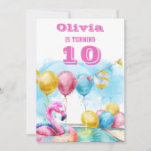 10e uitnodiging van de Birthday Party (Voorkant)