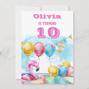 10e uitnodiging van de Birthday Party