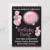 10e uitnodiging van de Birthday Party (Voorkant)