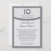 10e uitnodiging voor Jubileum van Heart Wedding (Voorkant)