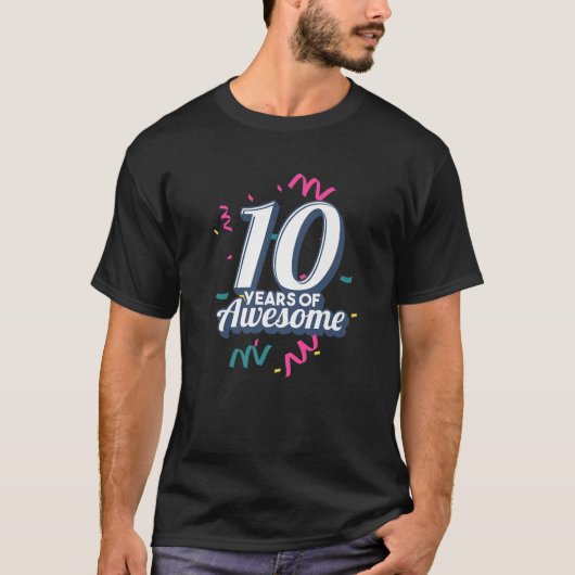 10e verjaardag 10 jaar Geweldige 10 jaar oud biir T-shirt (Voorkant)