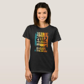 10e verjaardag 10 jaar Geweldige sinds juni 2012 V T-shirt (Voorkant volledig)