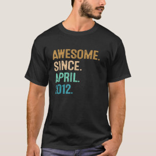 10e verjaardag 10 jaar oud Geweldige sinds april 2 T-shirt